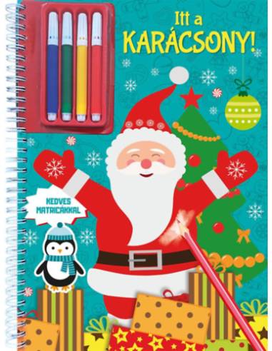 Itt a karácsony! - Színező matricákkal és filctollal