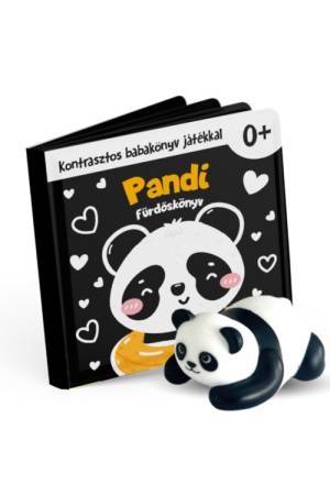 Pandi kontrasztos fürdőskönyv játék figurával