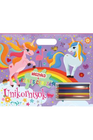 Használd a színes ceruzát - Unikornisok -