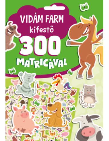 Vidám farm kifestő 300 matricával