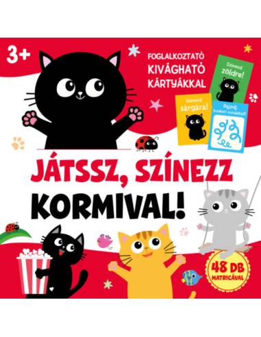 Játssz, színezz Kormival! - 48 db matricával - 3 éves kortól