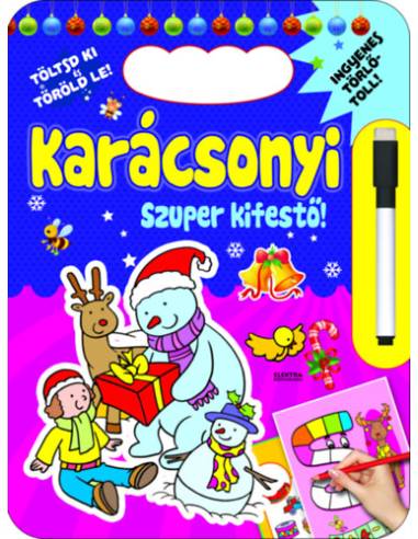 Karácsonyi szuper kifestő - Töltsd ki és töröld le!