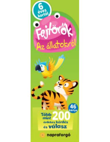 Fejtörők - Az állatokról - 6 éves kortól - Több mint 200 érdekes kérdés és válasz - 46 kártya