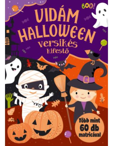 Vidám Halloween - Versikés kifestő - Több mint 60 db matricával