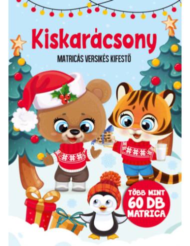 Kiskarácsony - Matricás versikés kifestő - Több mint 60 db matrica