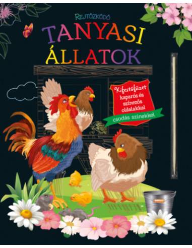 Rejtőzködő tanyasi állatok - Kifestőfüzet kaparós és színezős oldalakkal -