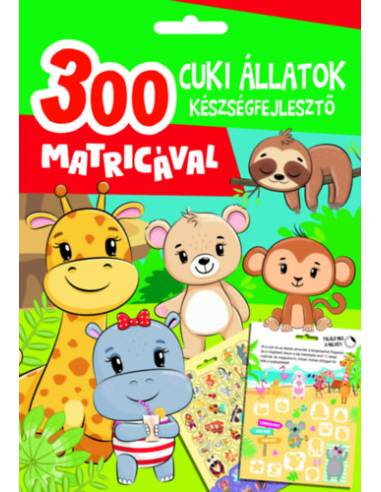 Cuki állatok készségfejlesztő - 300 matricával