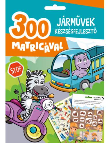 Járművek készségfejlesztő - 300 matricával