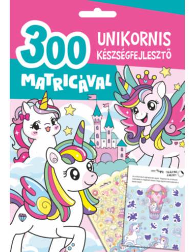 Unikornis készségfejlesztő - 300 matricával