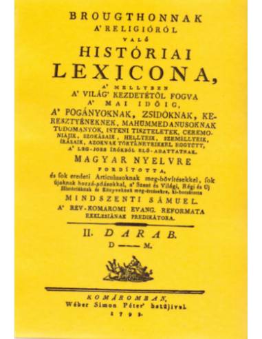 Brougthonnak a religióról való históriai lexicona II. - (D-M.)