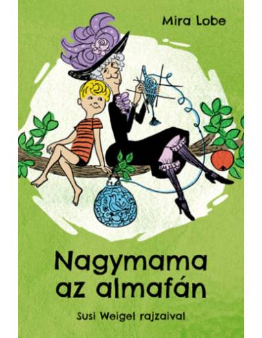 Nagymama az almafán