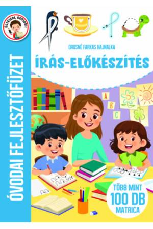 Írás-előkészítés - Óvodai fejlesztőfüzet - Több mint 100 db matrica
