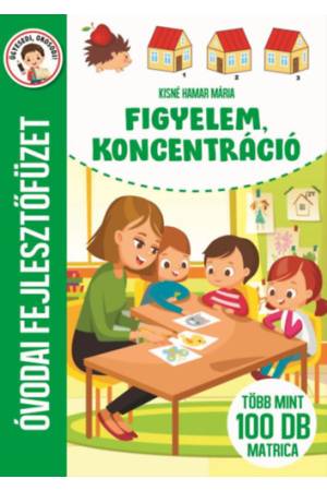 Figyelem, koncentráció - Óvodai fejlesztőfüzet - Több mint 100 db matrica