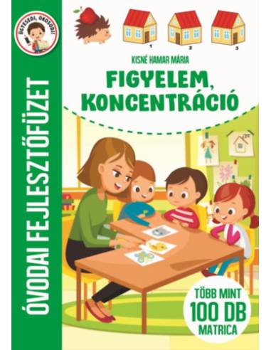 Figyelem, koncentráció - Óvodai fejlesztőfüzet - Több mint 100 db matrica