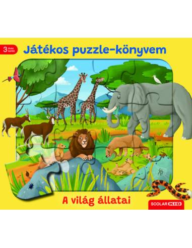 Játékos puzzle-könyvem: A világ állatai