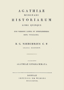 Agathiae Myrinaei Historiarum libri quinque - Agathias
