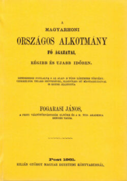 A magyarhoni országos alkotmány fő ágazatai