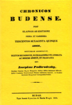 Chronicon Budense - Podhraczky József